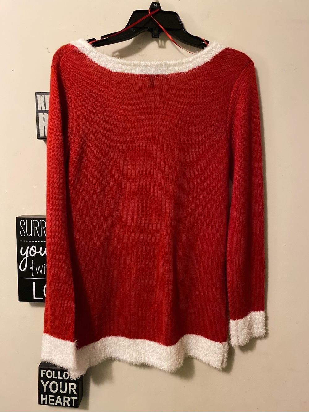 Tiara International Red V-Neck Holiday Sweater - Picture 7 of 7